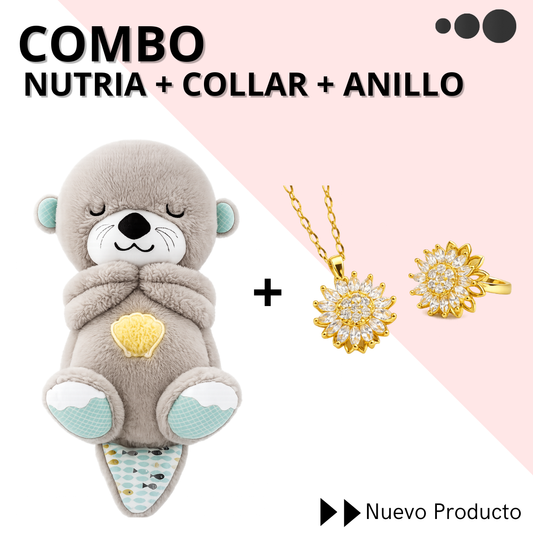 PELUCHE NUTRIA DORMILONA-Nutria Sensorial Musical con Luz que Respira 🦦💙
