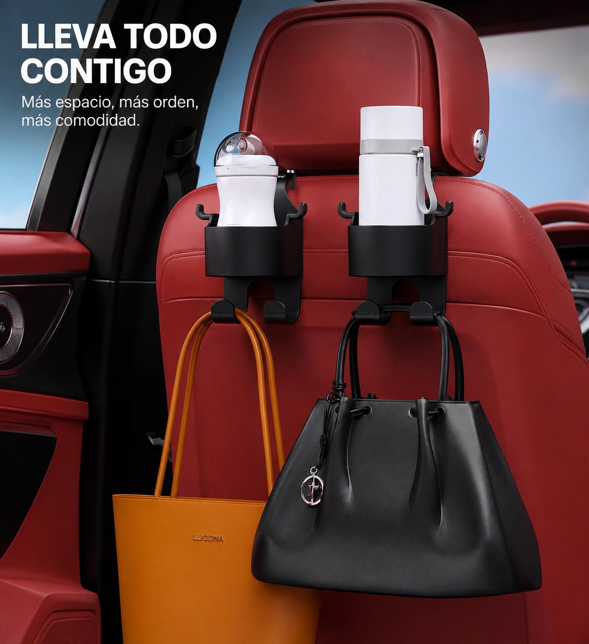 PACK DE 4 PORTA VASOS PARA AUTOS