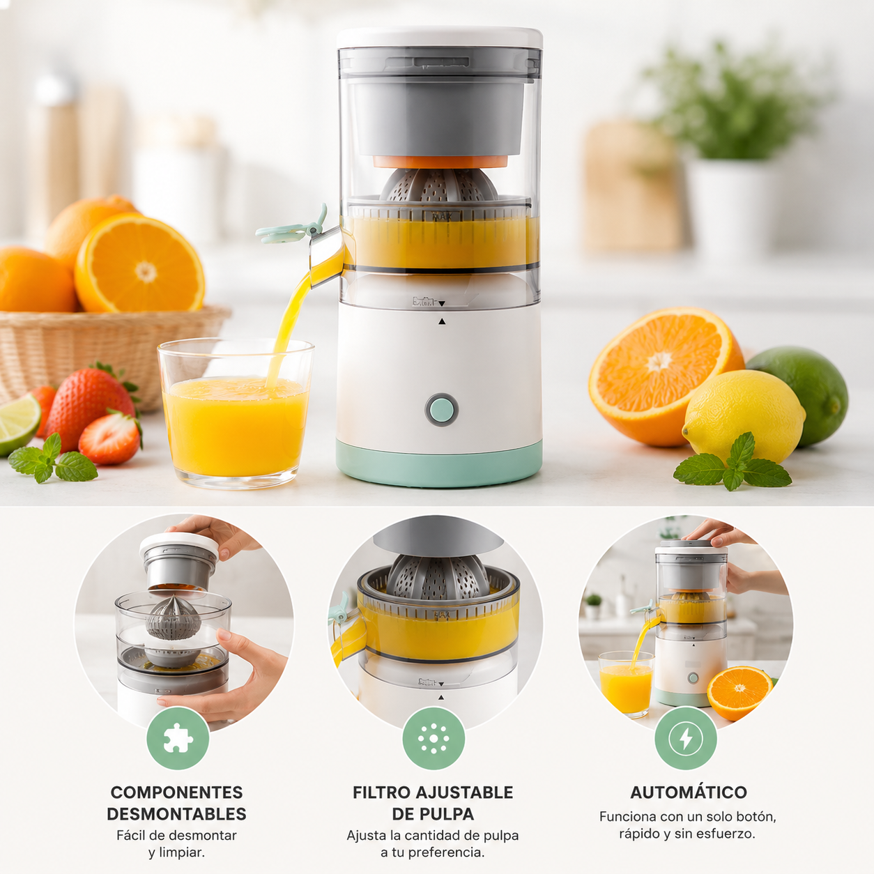 EXPRIMIDOR ELÉCTRICO DE NARANJAS
