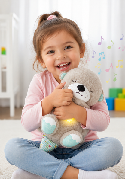 PELUCHE NUTRIA DORMILONA-Nutria Sensorial Musical con Luz que Respira 🦦💙